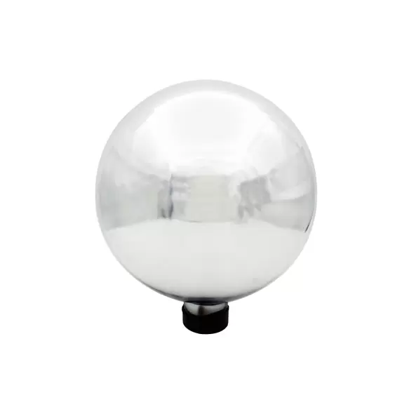 Gardener Select 10" Silver Plated Glass Garden Globe