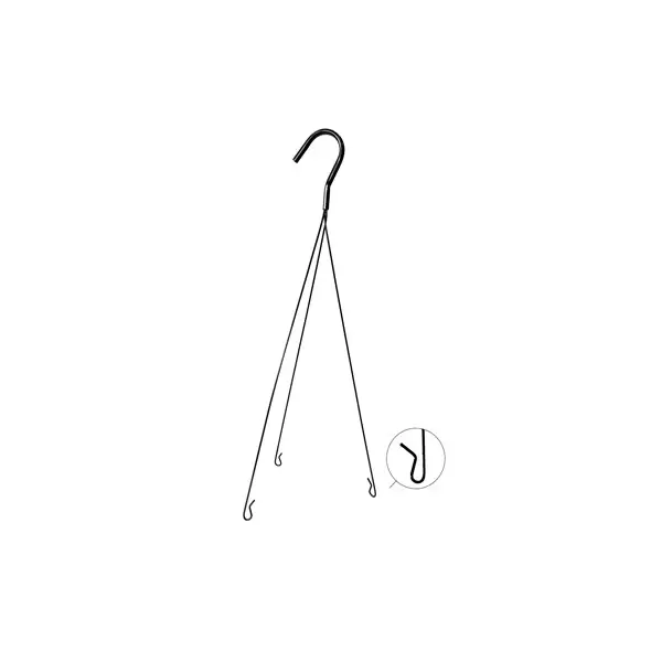 GS WIRE HANGER BLACK 3 STRAND FITS 12" AND 14" COCO LINED HANGING BASKETS
