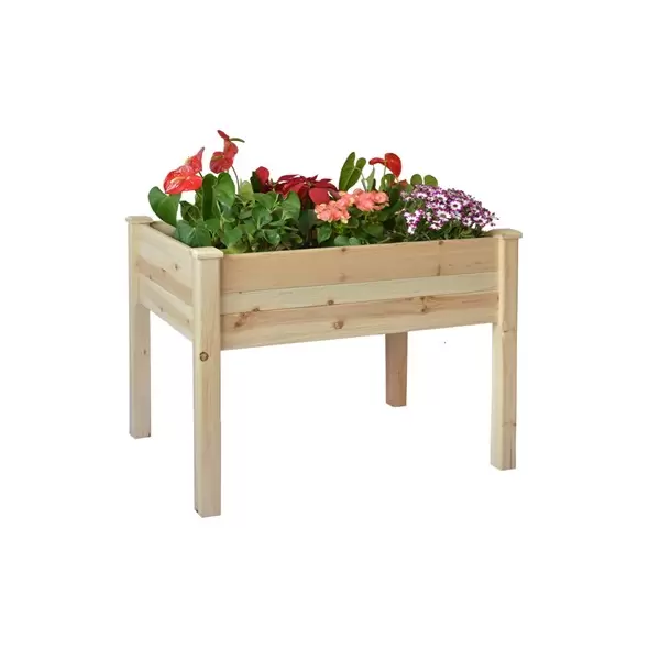 Master Gardner 48x34x35 Garden Table Natural No Tools Required
