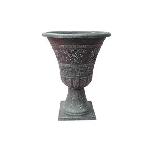 GROWER SELECT ENVIROBLEND 16IN TUMBLED SCROLL URN WEATHERED BLACK 4/CS