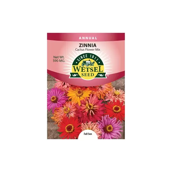 Zinnia, Cactus Flower Mix 590 mg