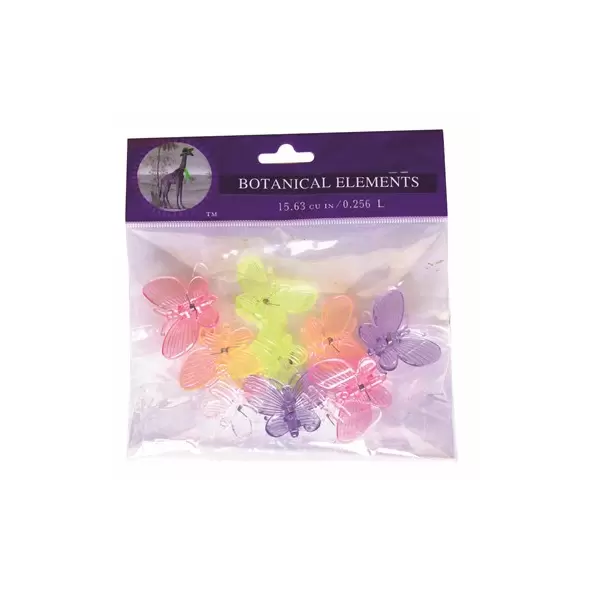 SuperMoss 10pc Butterfly Assorted Orchid Clips