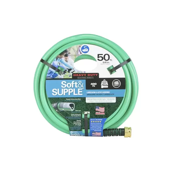 Swan 5/8"x50' Soft & Supple Reinforced Rubber/Vinyl Garden Hose
