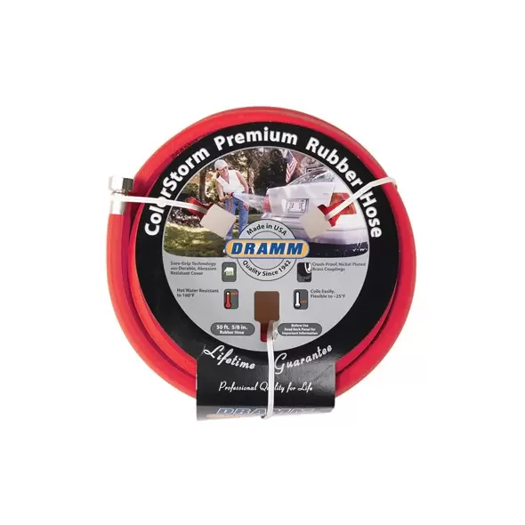 Dramm 5/8"x50' Premium Colorstorm Rubber Hose Red