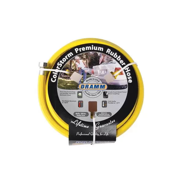 Dramm 5/8"x50' Premium Colorstorm Rubber Hose Yellow