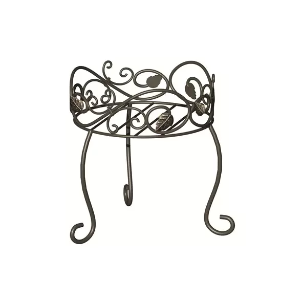 Panacea 11.5" Plant Stand Scroll & Ivy Black Brushed Bronze