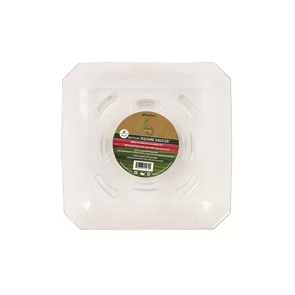 Plastec 8" Square Recycled Saucer