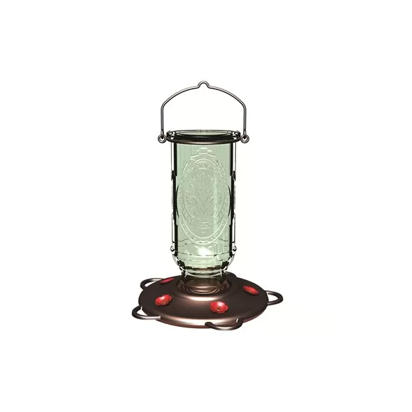 Classic 20oz Vintage Glass Hummingbird Feeder 5 Ports