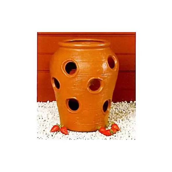 Union 14" High Strawberry Jar Terra Cotta 12-2" Holes