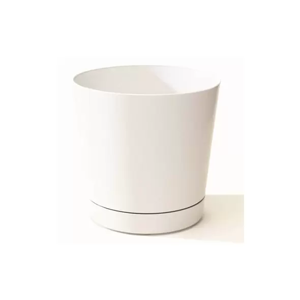 Majestic 6" Cylinder Pot White Full Depth Glossy