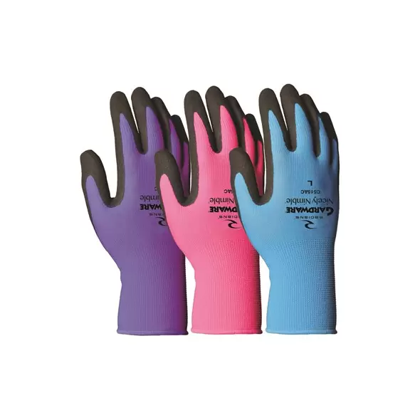 BGC Glove Gardware 15G Nicely Nimble Sgl Nitrile L