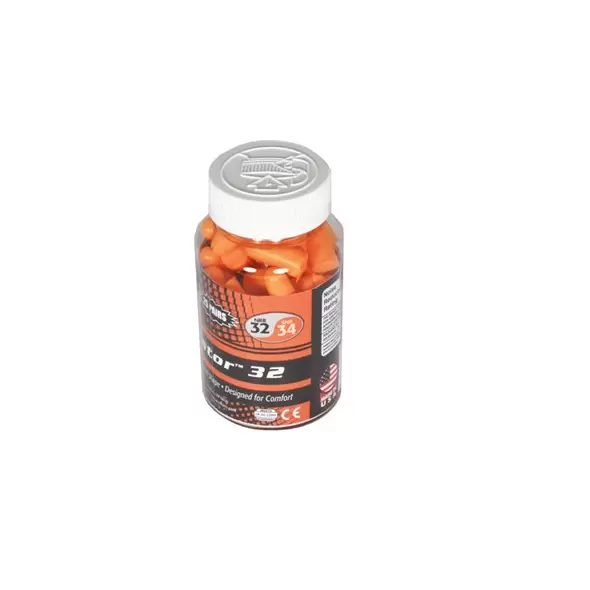 BGC 25pr Jar Taper Foam Earplugs Orange