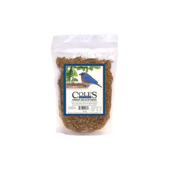 Coles 3.5oz Dried Mealworms MADE IN THE USA