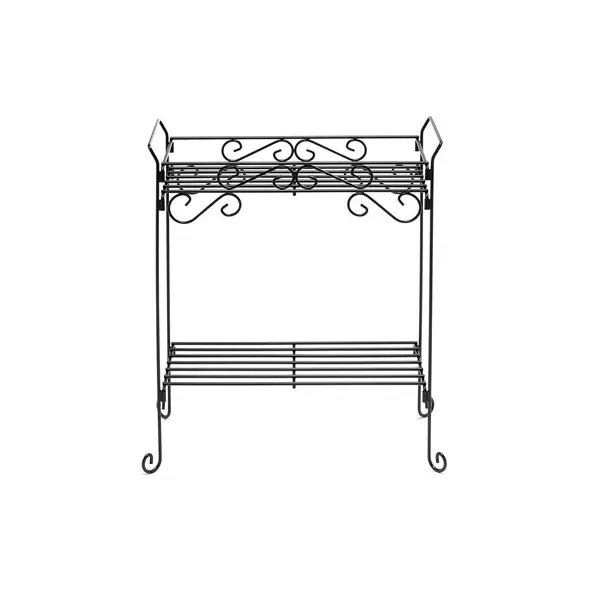 Deer Park 2 Tier Rectangular Plant Stand Black