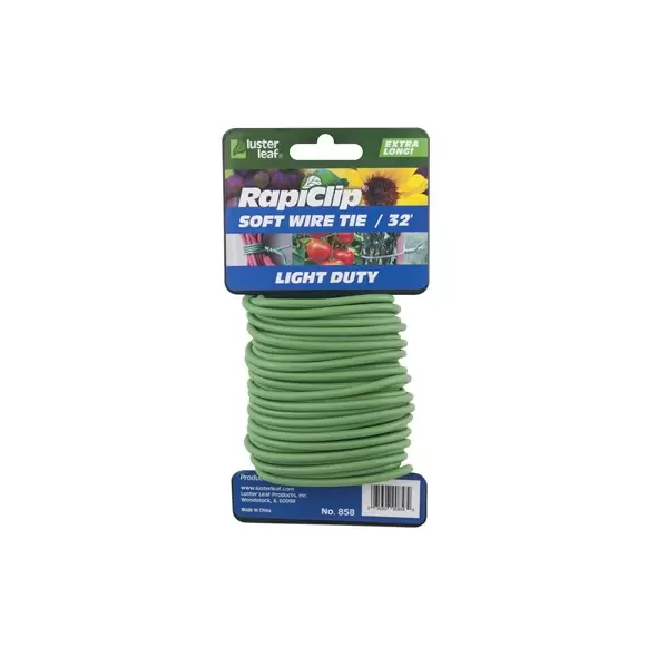 Luster Leaf 32' Light Duty Soft Wire Tie Green