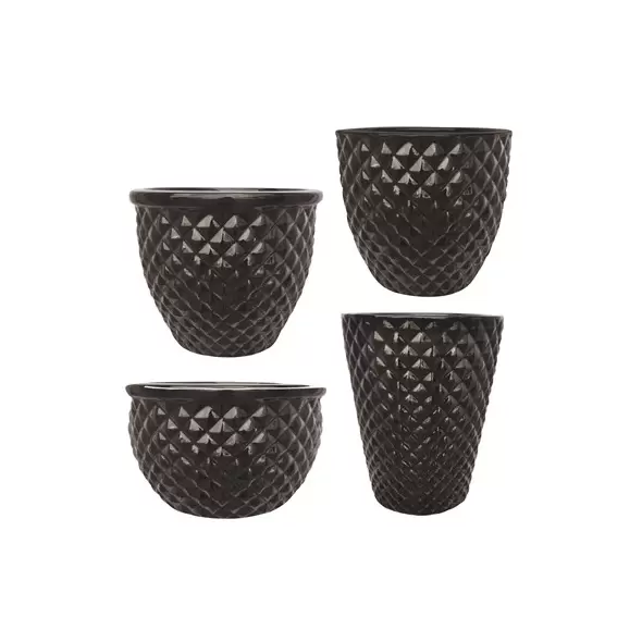 MCarr 26pc Diamond Planter Pallet Glossy Black