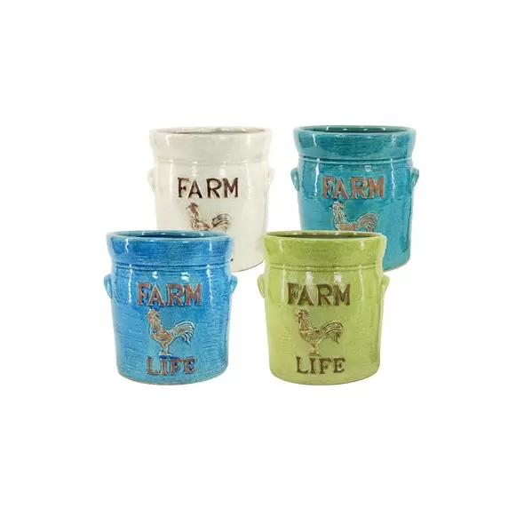 MCarr 8PC 6.1" Farm Life Planter Set