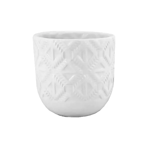 MCarr 16pc 5" Small Aztec Planter Set White