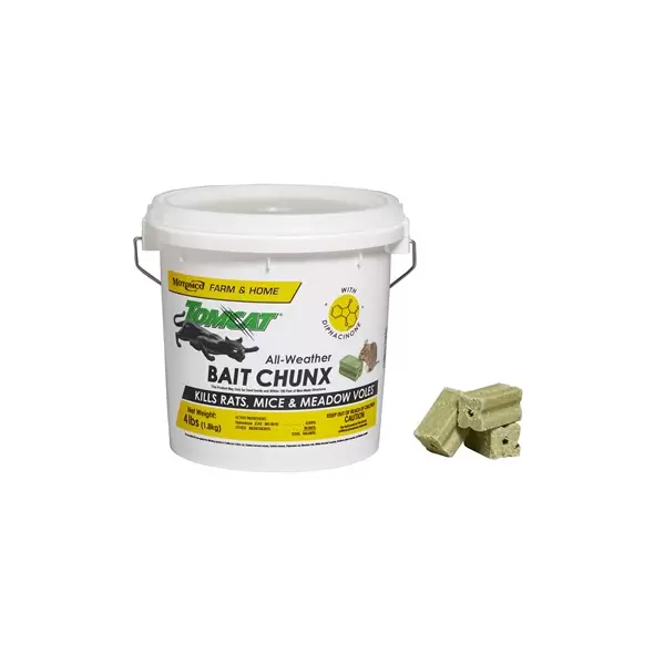 Motomco Tomcat Bait Chunx 4Lb Pail (4/Cs) All weather ( diphacinone )