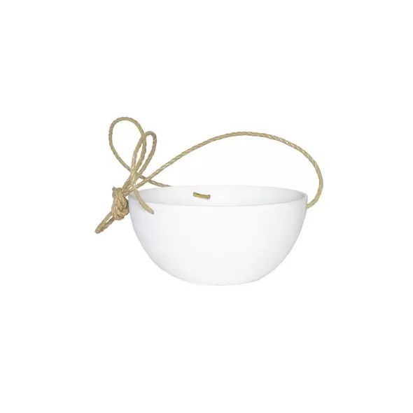Artstone Napa 10" Hanging Bowl White