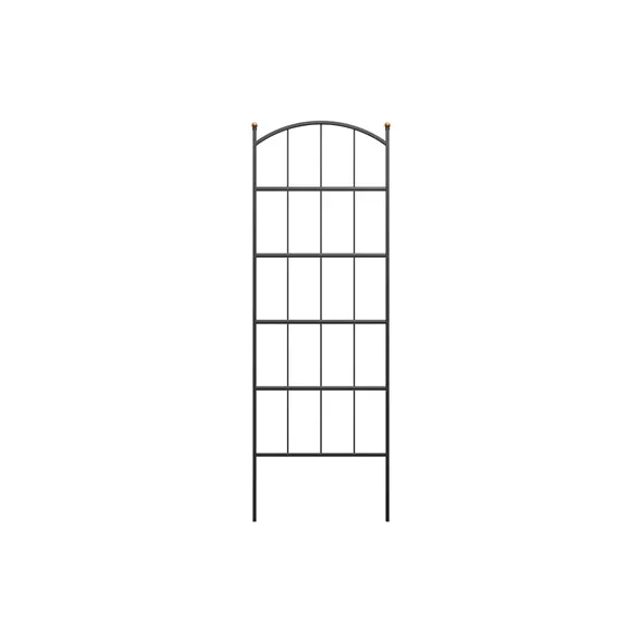 Panacea 75" Modern Farmhouse Trellis Black