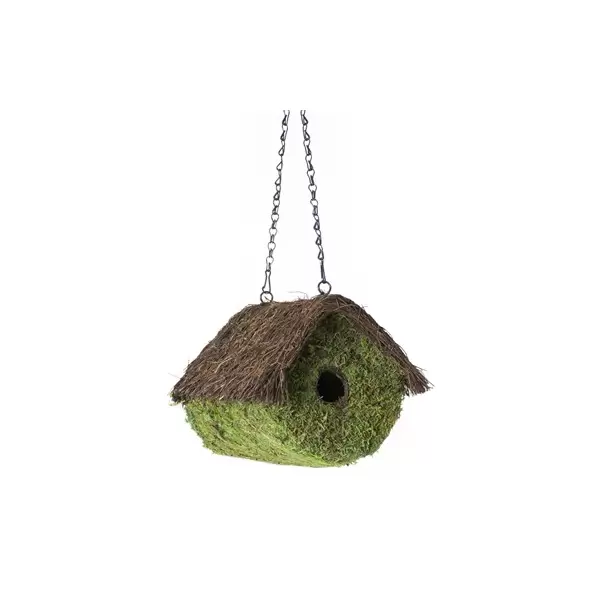 SuperMoss Log Woven Birdhouse Fresh Green