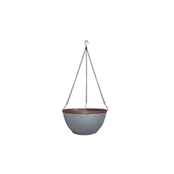 Southern Patio 12" Westlake Hanging Basket Rustic Galvanized