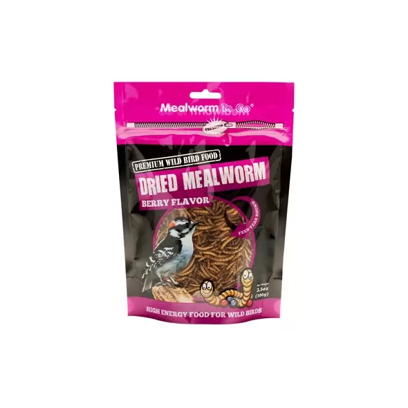 Unipet 3.5oz Mealworm and Berry To Go Ziplock Pack