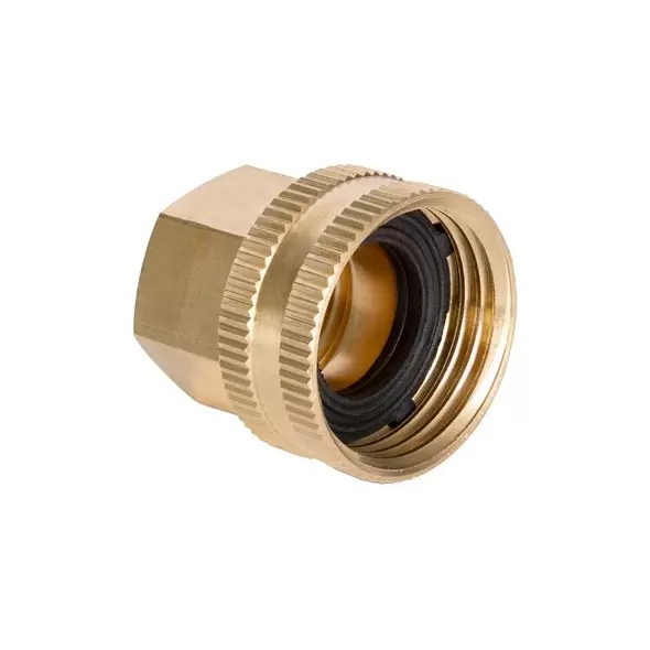 Gilmour Brass Connector 1/2 F-Pipe To 3/4 F-Hose