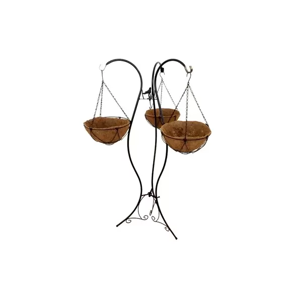 Gardener Select 51" Black 3 Arm Stand with 3 Baskets 4/CS