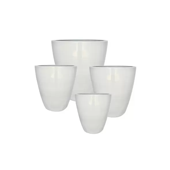 MCarr 16PC Tall Flared Planter Plt White