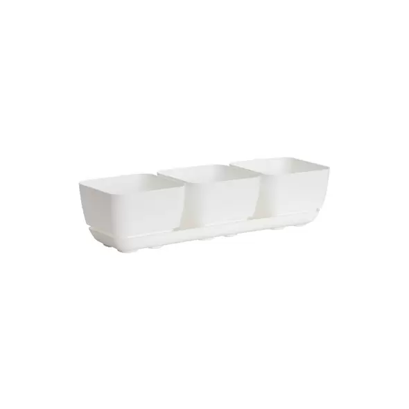 Majestic Trio Planter White Herb & Succulent Planter