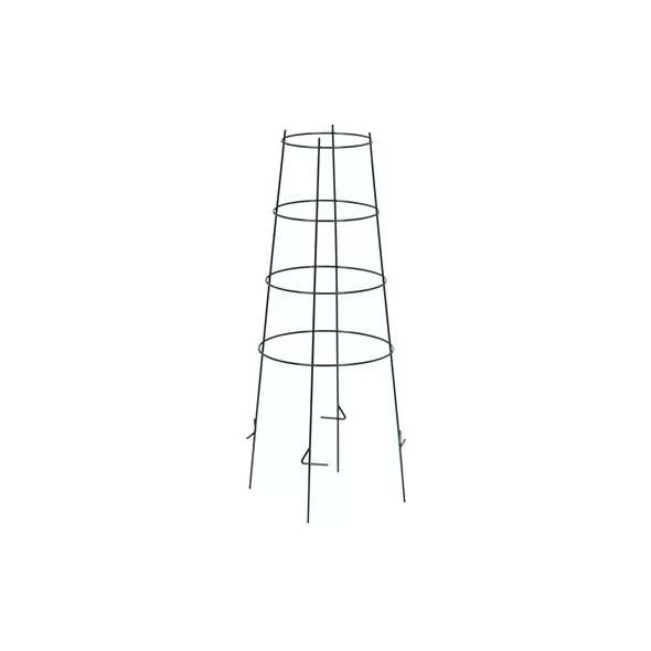 Oregon Wire Sturdy Plant Cage - 44" 4 Legs With Foot Pegs, 4 Rings, 2.5 Ga Galvanized Wire