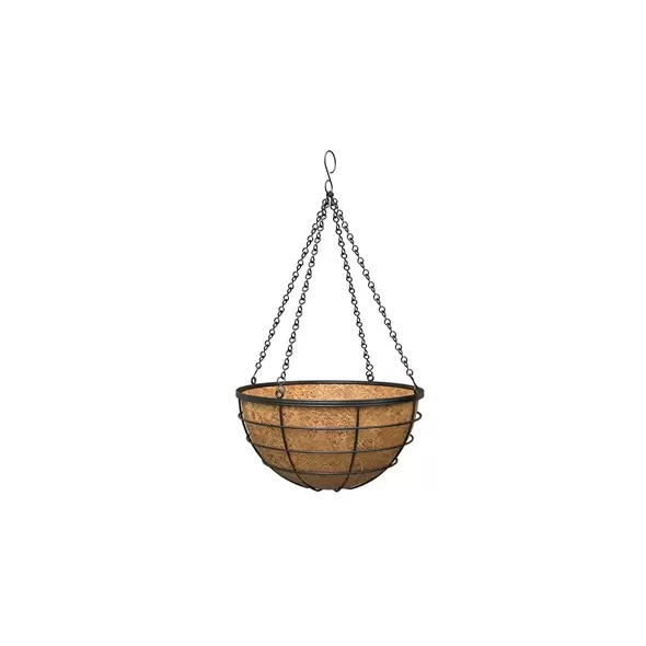 Panacea 14" Modern Farmhouse Hanging Basket Black