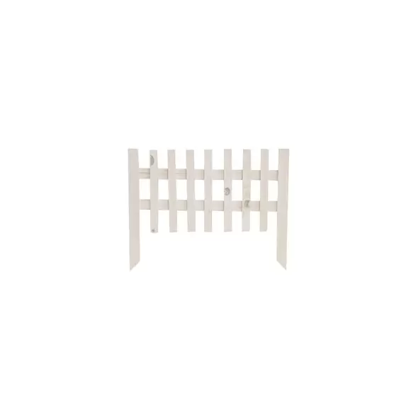 Panacea Small White Cape Cod Wood Picket Fence Border Edge