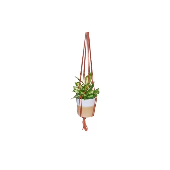 Primitive 36" Rust Macrame Plant Hanger