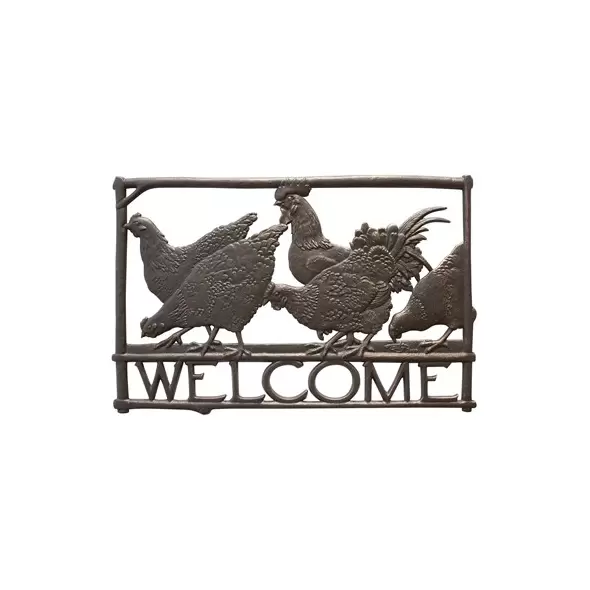 Painted Sky Welcome Sign Chickens