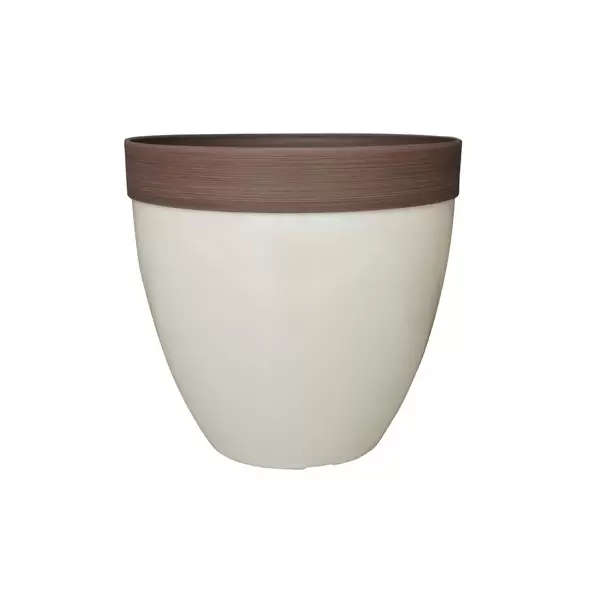 Southern Patio 15" Hornsby Planter Beige Finish