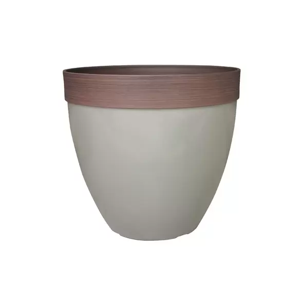 Southern Patio 15" Hornsby Planter Taupe Finish