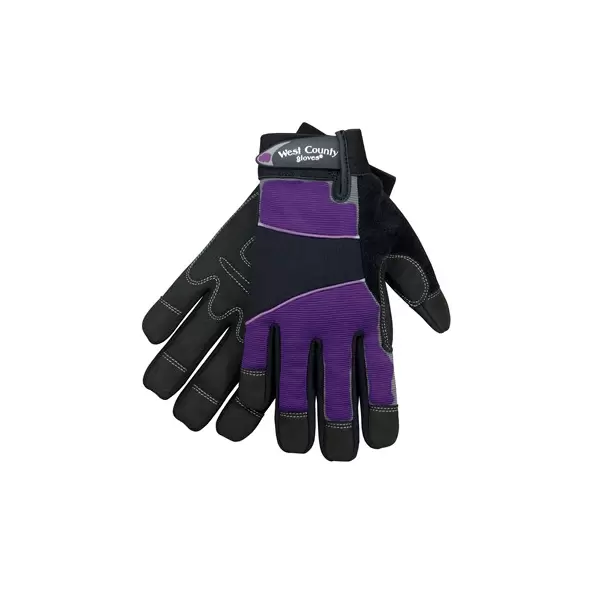 SWI West County Woman Work Glove Glove Iris Small Synthetic Leather Pad Palm