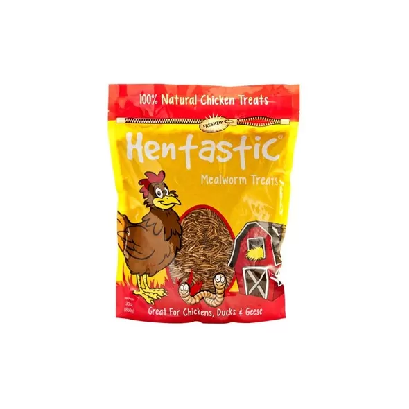 Unipet 30oz Hentastic Dried Mealworm Ziplock Pack