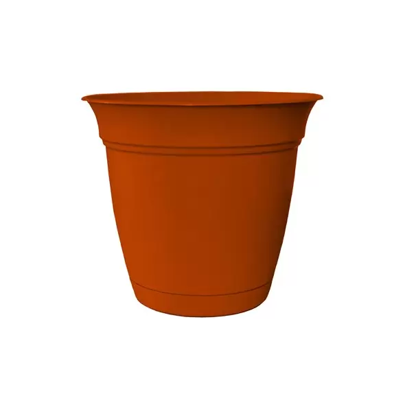 HC 12" Eclipse Planter with Saucer Clay Akro Mils