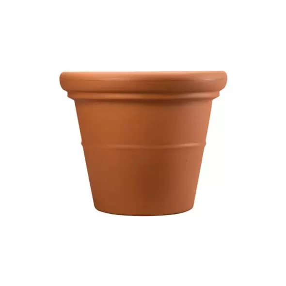 HC 24" Terrazzo Round Planter w/ Heavy Rim Terracotta Akro Mils
