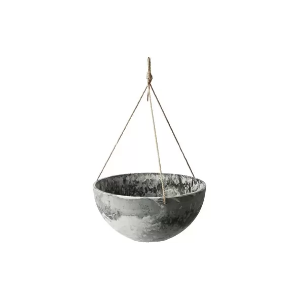 Algreen 14" Acerra Hanging Basket Gray Marble