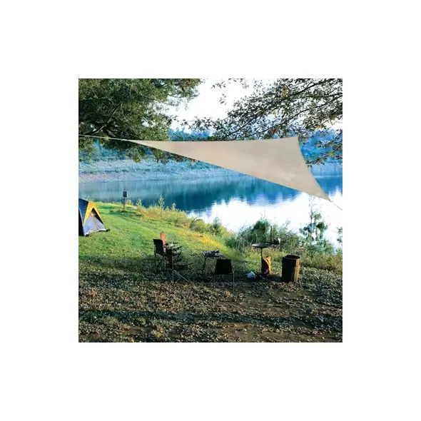 Coolaroo 16'5" Ready to Hang Triangle Shade Sail Pebble