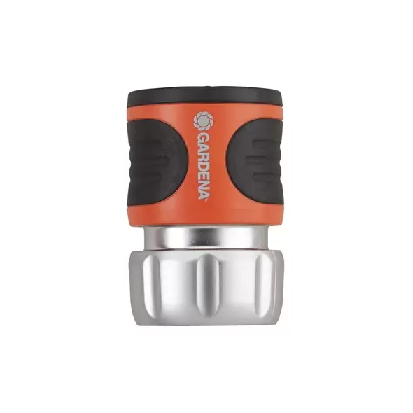 Gardena Prem Hose Conn Mtl Q.C. w/WaterStop