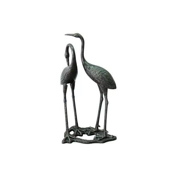 Innova Heron Statue Aluminum Aged Bronze