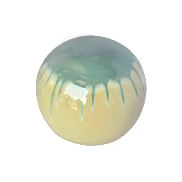 MCarr 12" Sphere Blue Green On Light Cream