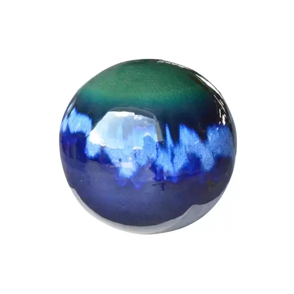 MCarr 10" Sphere Glass Green Light Blue