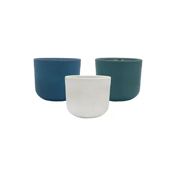 MCarr 8pc 7.1" Smooth Planter Asst Mixed Colors